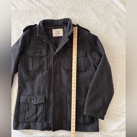 Old Navy Men’s Charcoal Wool Blend Coat Size XL - Picture 5 of 10